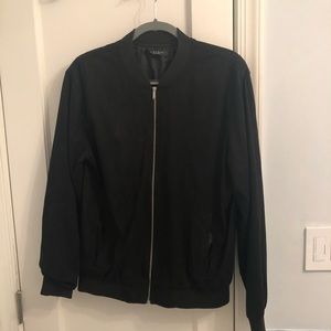 Zara Black Faux Suede Bomber